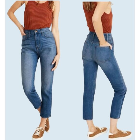 MADEWELL Mom Jean Hi Rise Straight Leg Size 27 - Picture 1 of 8